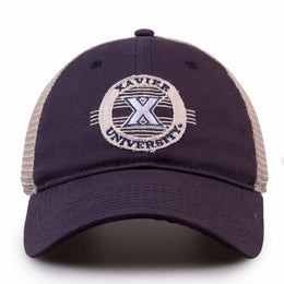 Xavier Musketeers The Game NCAA  Patch Meshback Snapback Hat - Navy