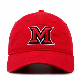 Miami Redhawks NCAA Adult Relaxed Fit Logo Hat - Red