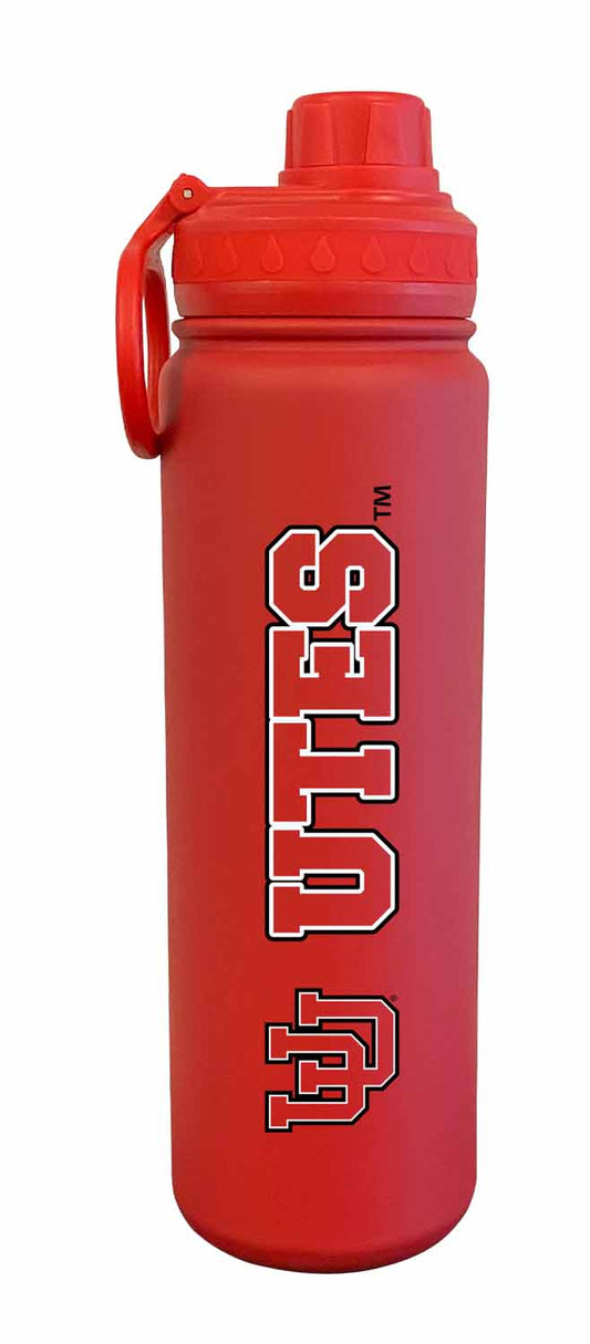 Utah Utes Stainless Steel Water Bottle 24 oz Insulated - Red