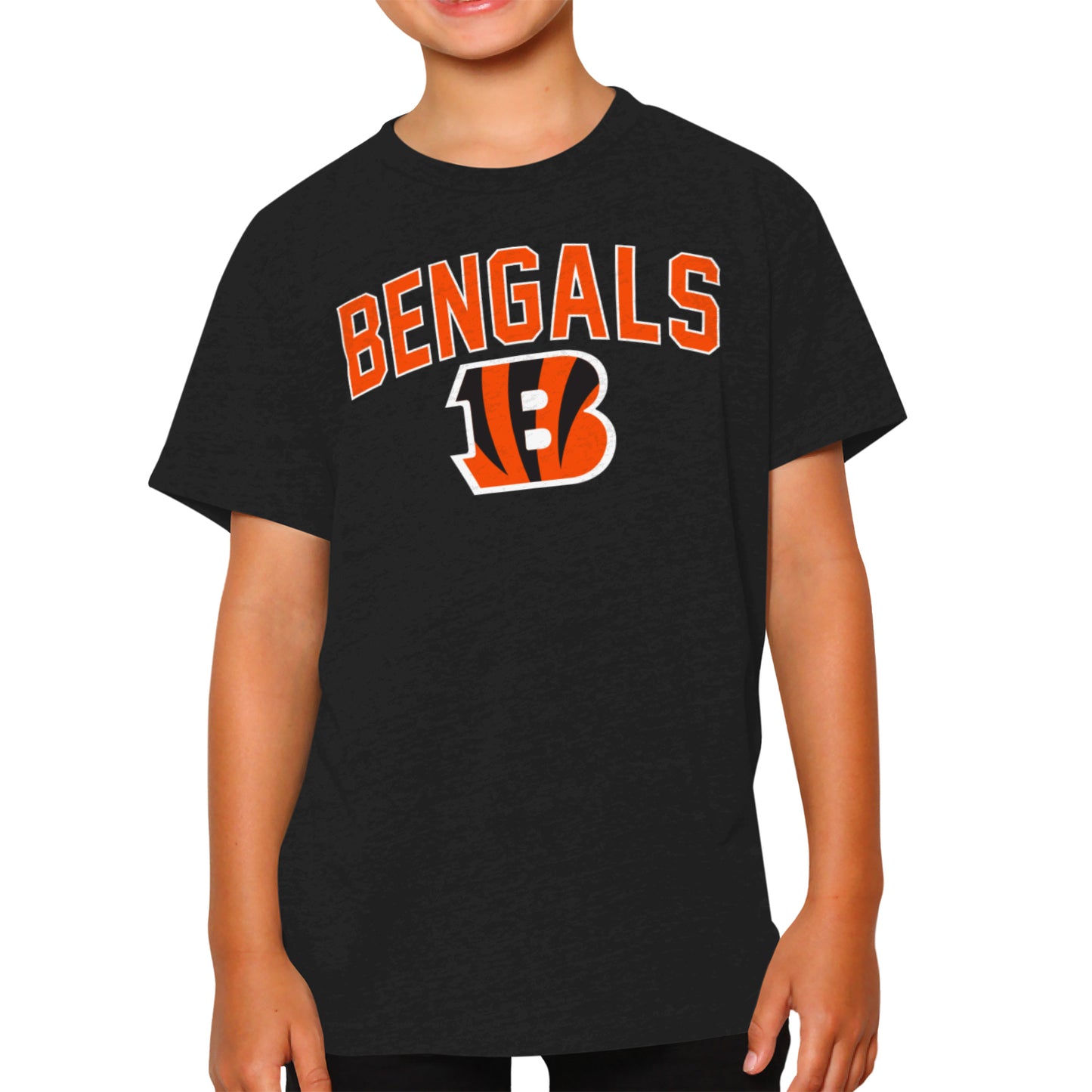 Cincinnati Bengals NFL Youth Home Team Tee- Youth Pro Football T-Shirt For Boys & Girls Kids clothes - Black