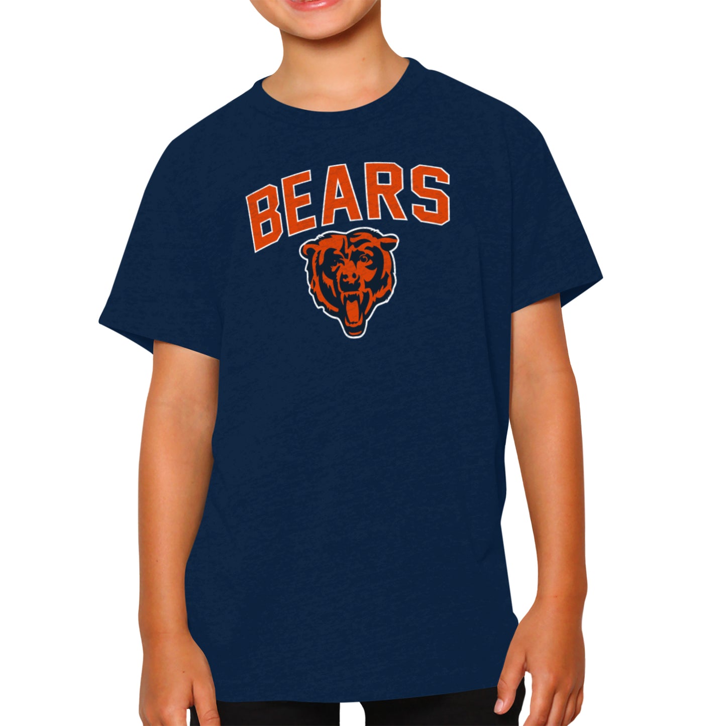 Chicago Bears NFL Youth Home Team Tee- Youth Pro Football T-Shirt For Boys & Girls Kids clothes - Navy