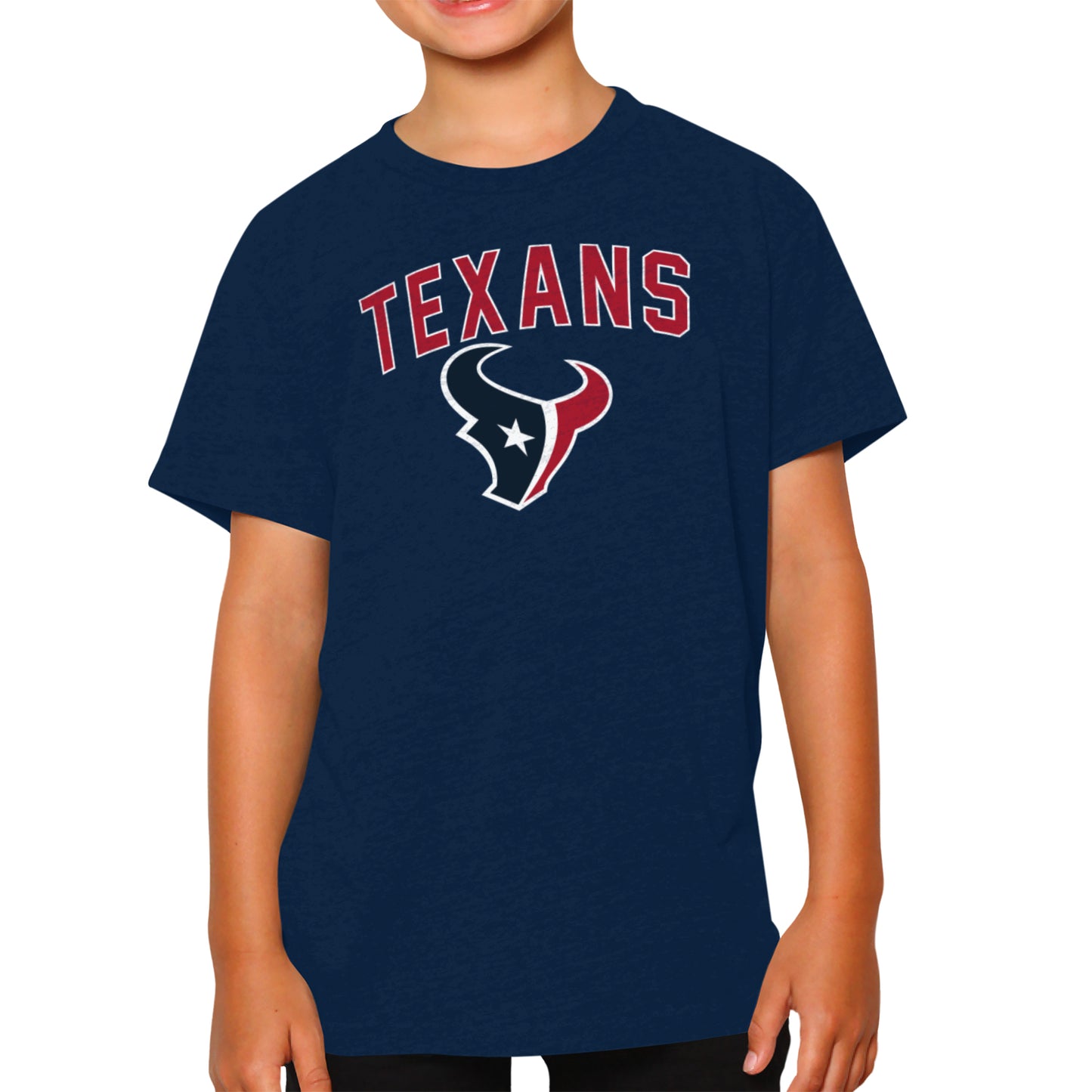 Houston Texans NFL Youth Home Team Tee- Youth Pro Football T-Shirt For Boys & Girls Kids clothes - Navy