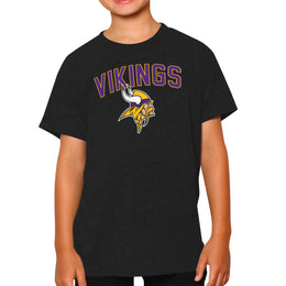 Minnesota Vikings NFL Youth Home Team Tee- Youth Pro Football T-Shirt For Boys & Girls Kids clothes - Black