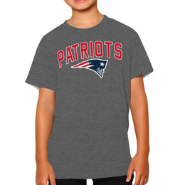 New England Patriots NFL Youth Home Team Tee- Youth Pro Football T-Shirt For Boys & Girls Kids clothes - Sport Gray