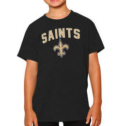 New Orleans Saints NFL Youth Home Team Tee- Youth Pro Football T-Shirt For Boys & Girls Kids clothes - Black