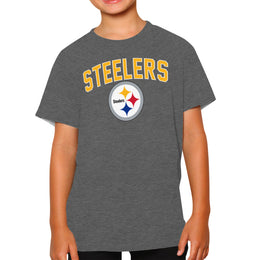 Pittsburgh Steelers NFL Youth Home Team Tee- Youth Pro Football T-Shirt For Boys & Girls Kids clothes - Sport Gray