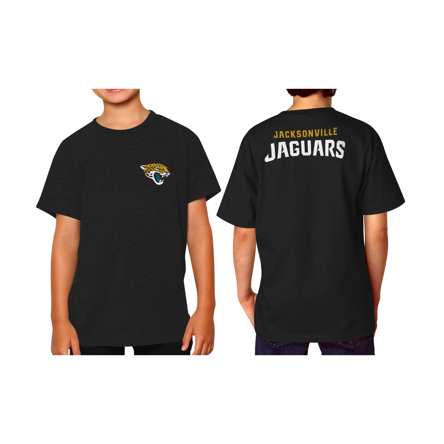 Jacksonville Jaguars Team Fan Apparel NFL Youth Final Countdown Tee- Pro Football T-Shirt For Boys & Girls - Black