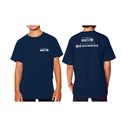 Seattle Seahawks Team Fan Apparel NFL Youth Final Countdown Tee- Pro Football T-Shirt For Boys & Girls - Navy