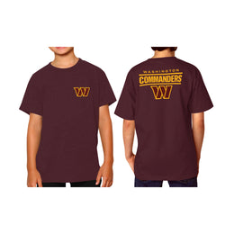 Washington Commanders Team Fan Apparel NFL Youth Final Countdown Tee- Pro Football T-Shirt For Boys & Girls - Maroon