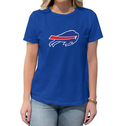 Buffalo Bills NFL Womens Heather Logo Relaxed Fit T-Shirt - Royal