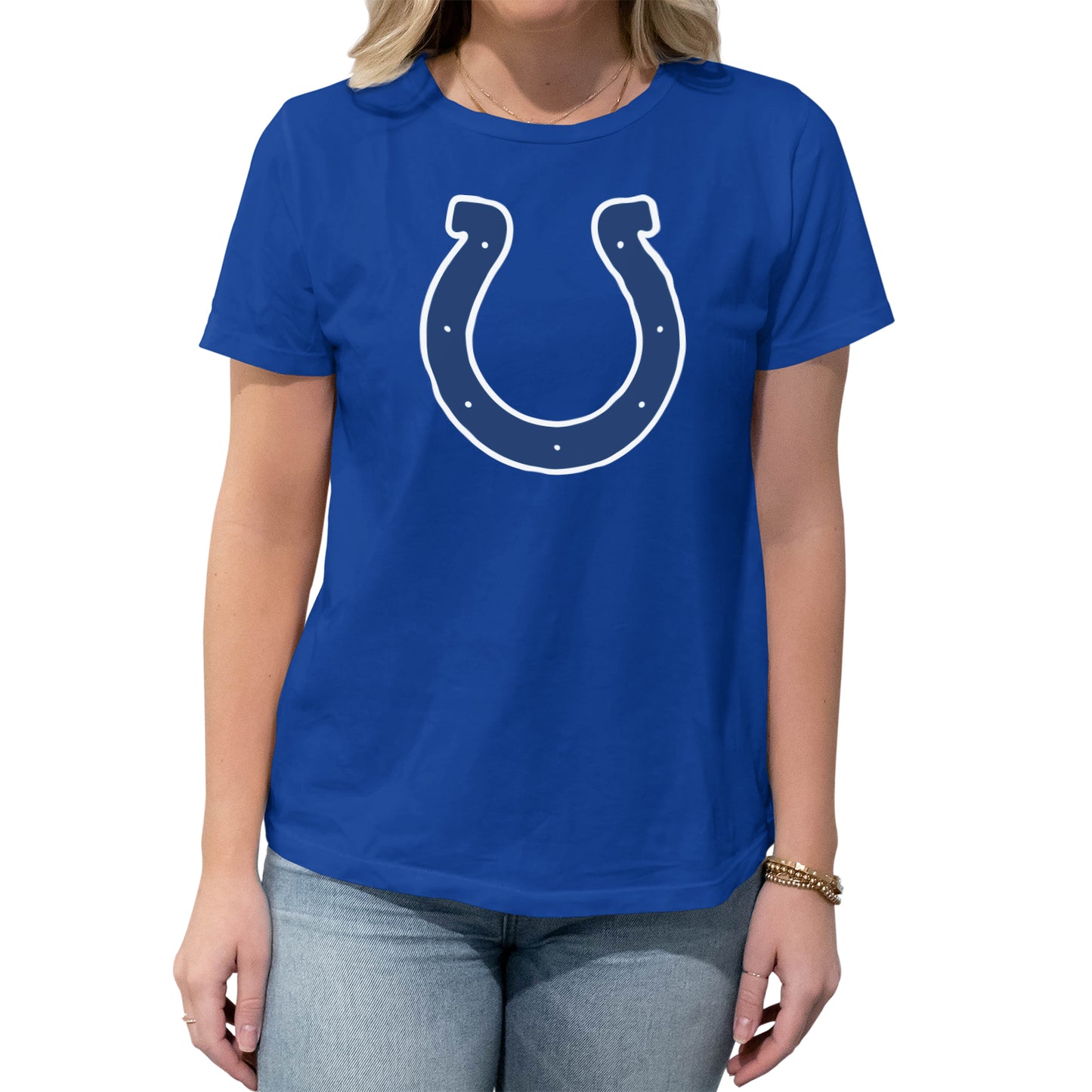 Indianapolis Colts NFL Womens Heather Logo Relaxed Fit T-Shirt - Royal