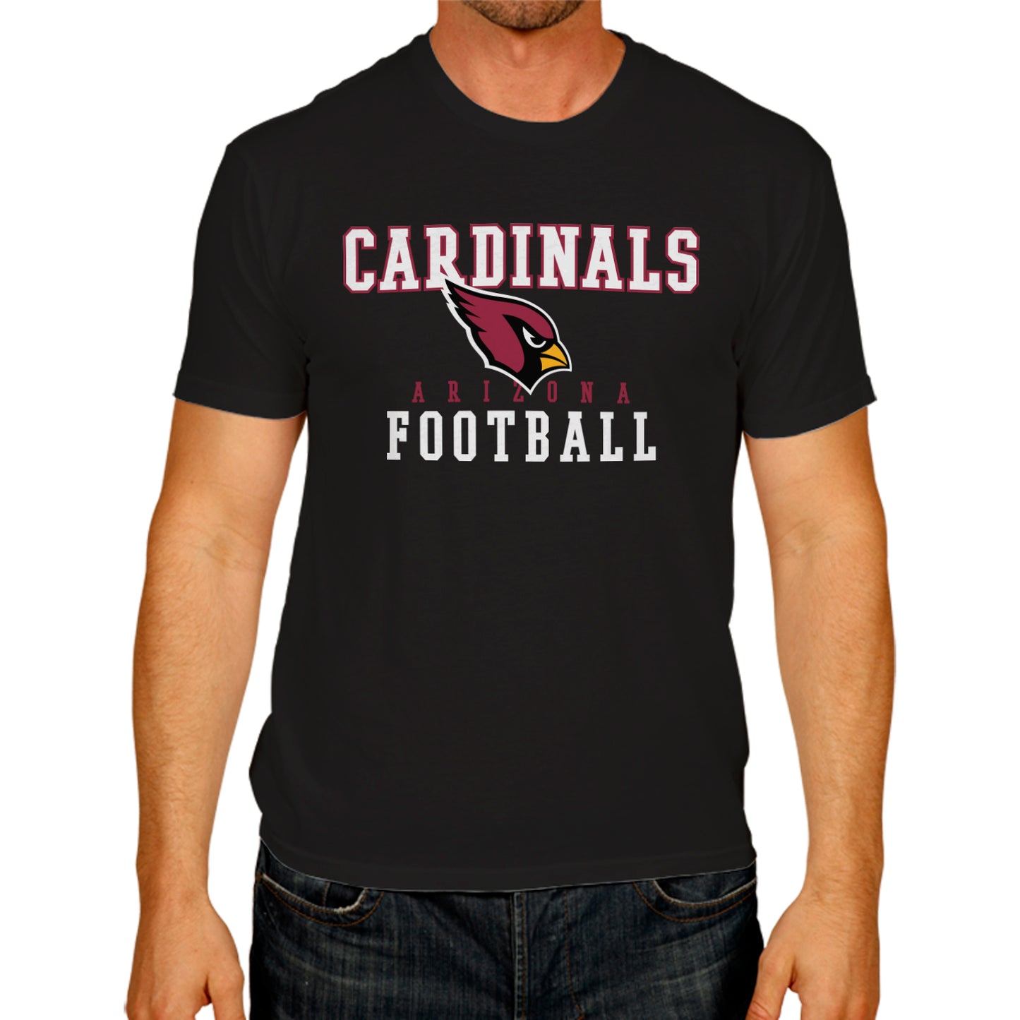 Arizona Cardinals NFL Core Fan Adult Pro Football T-Shirt - Black
