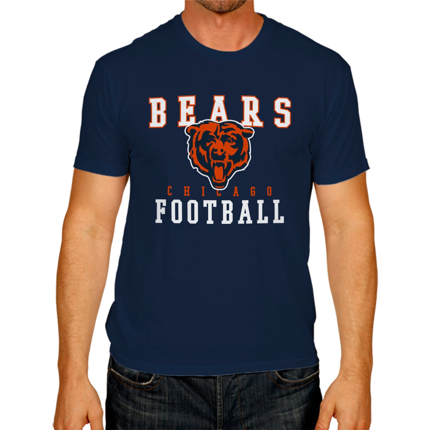 Chicago Bears NFL Core Fan Adult Pro Football T-Shirt - Navy