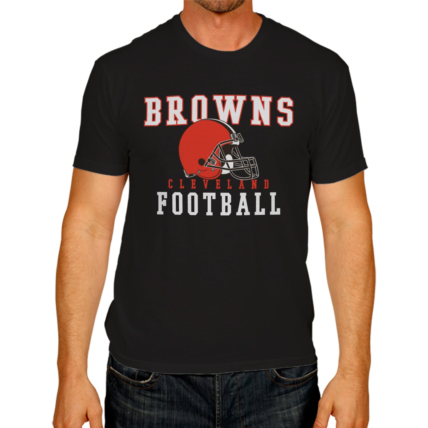 Cleveland Browns NFL Core Fan Adult Pro Football T-Shirt - Black