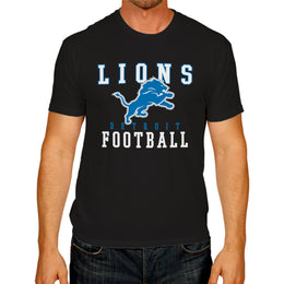 Detroit Lions NFL Core Fan Adult Pro Football T-Shirt - Black
