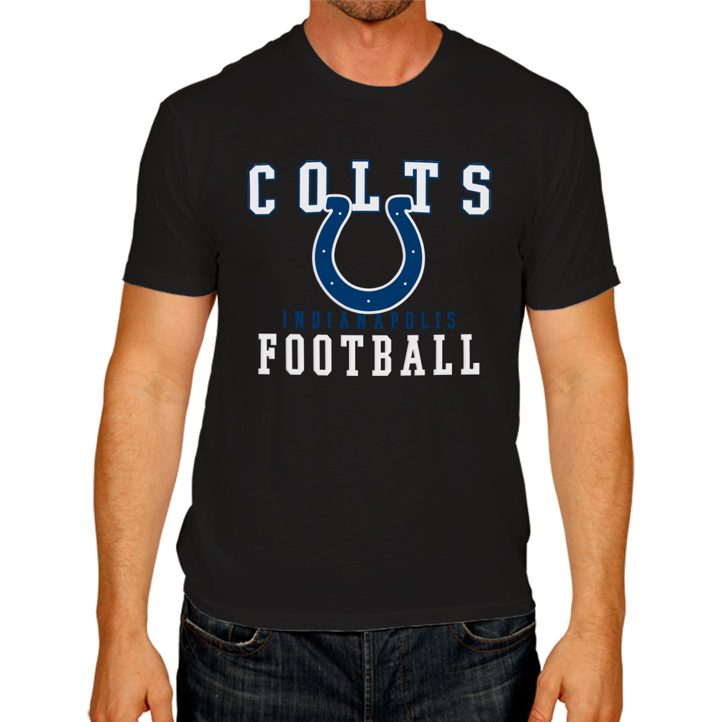 Indianapolis Colts NFL Core Fan Adult Pro Football T-Shirt - Black