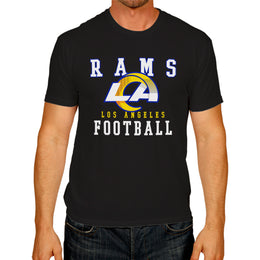 Los Angeles Rams NFL Core Fan Adult Pro Football T-Shirt - Black