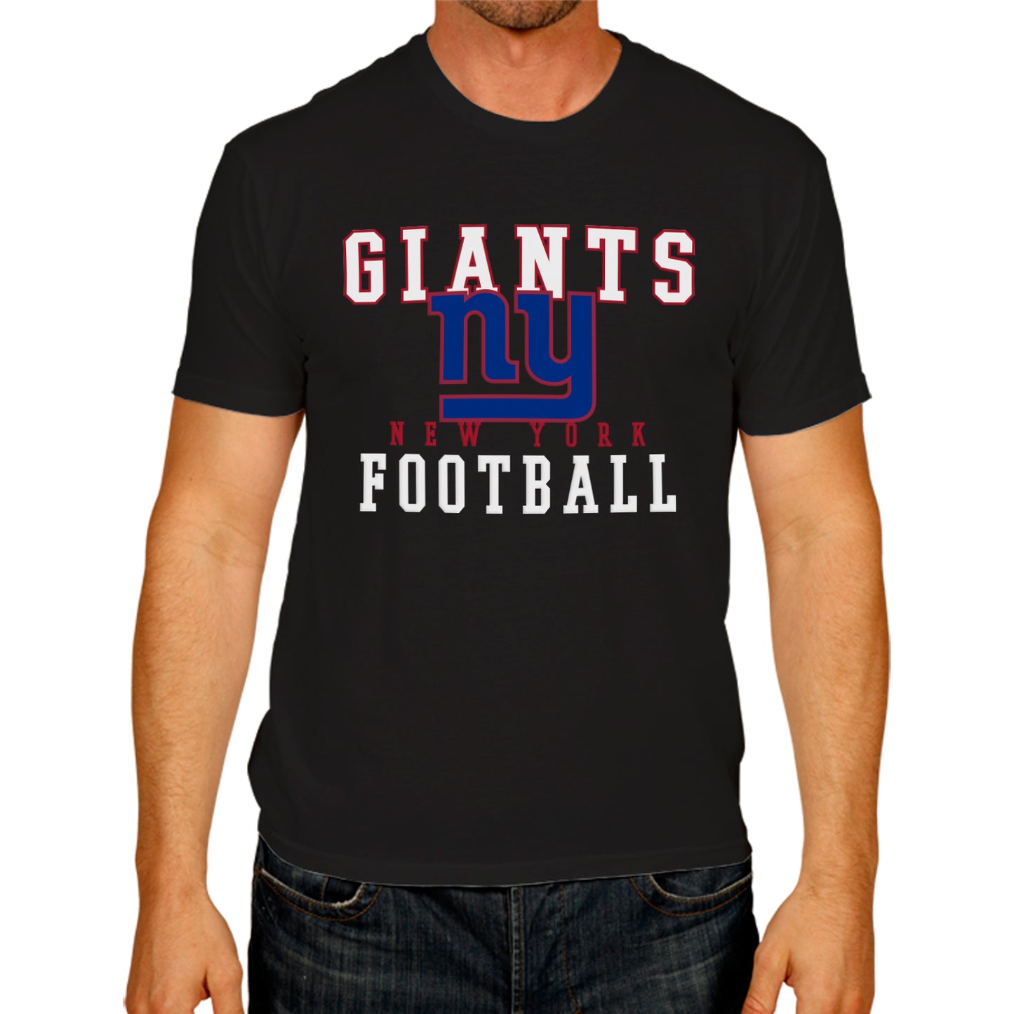 New York Giants NFL Core Fan Adult Pro Football T-Shirt - Black