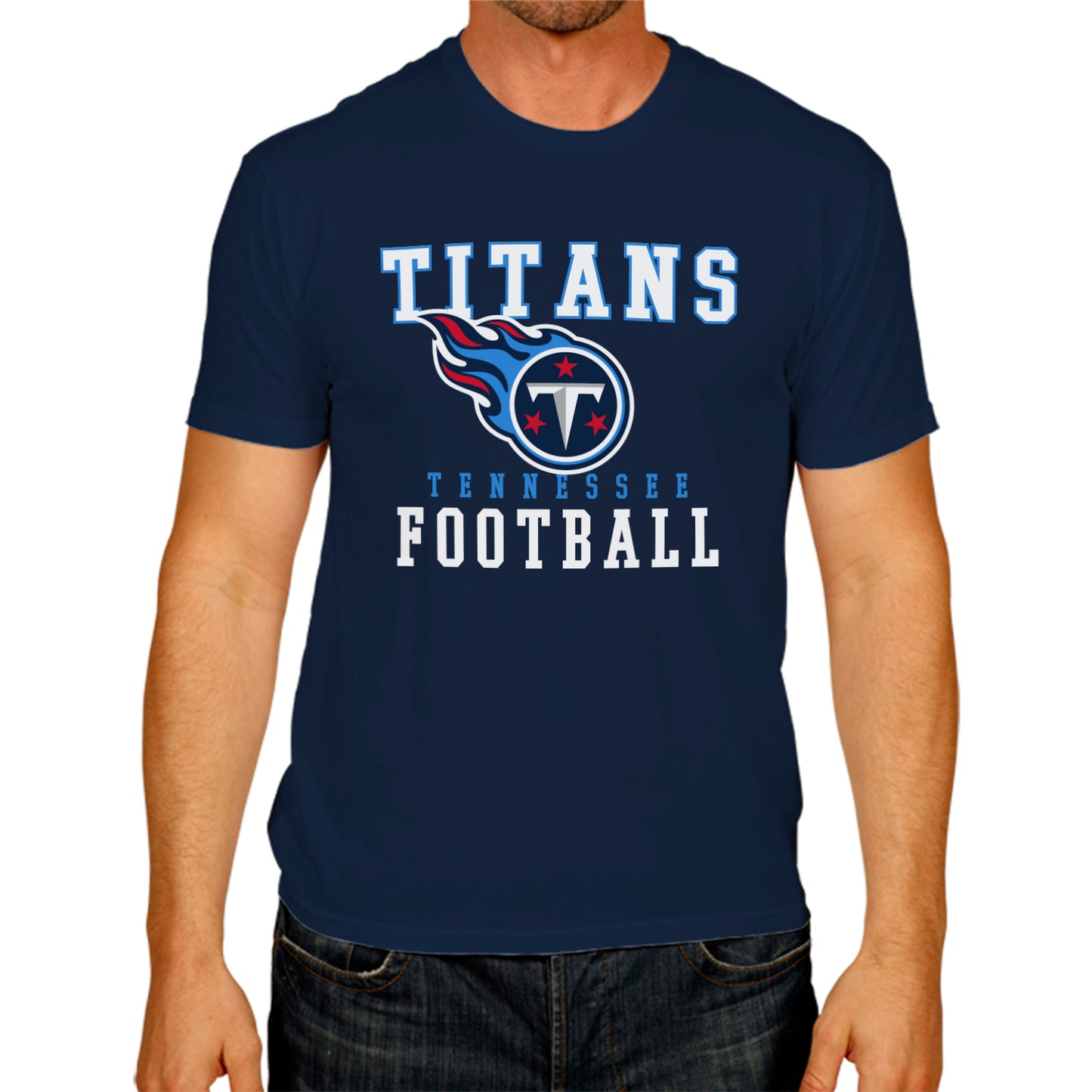 Tennessee Titans NFL Core Fan Adult Pro Football T-Shirt - Navy