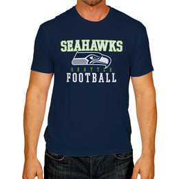 Seattle Seahawks NFL Core Fan Adult Pro Football T-Shirt - Navy