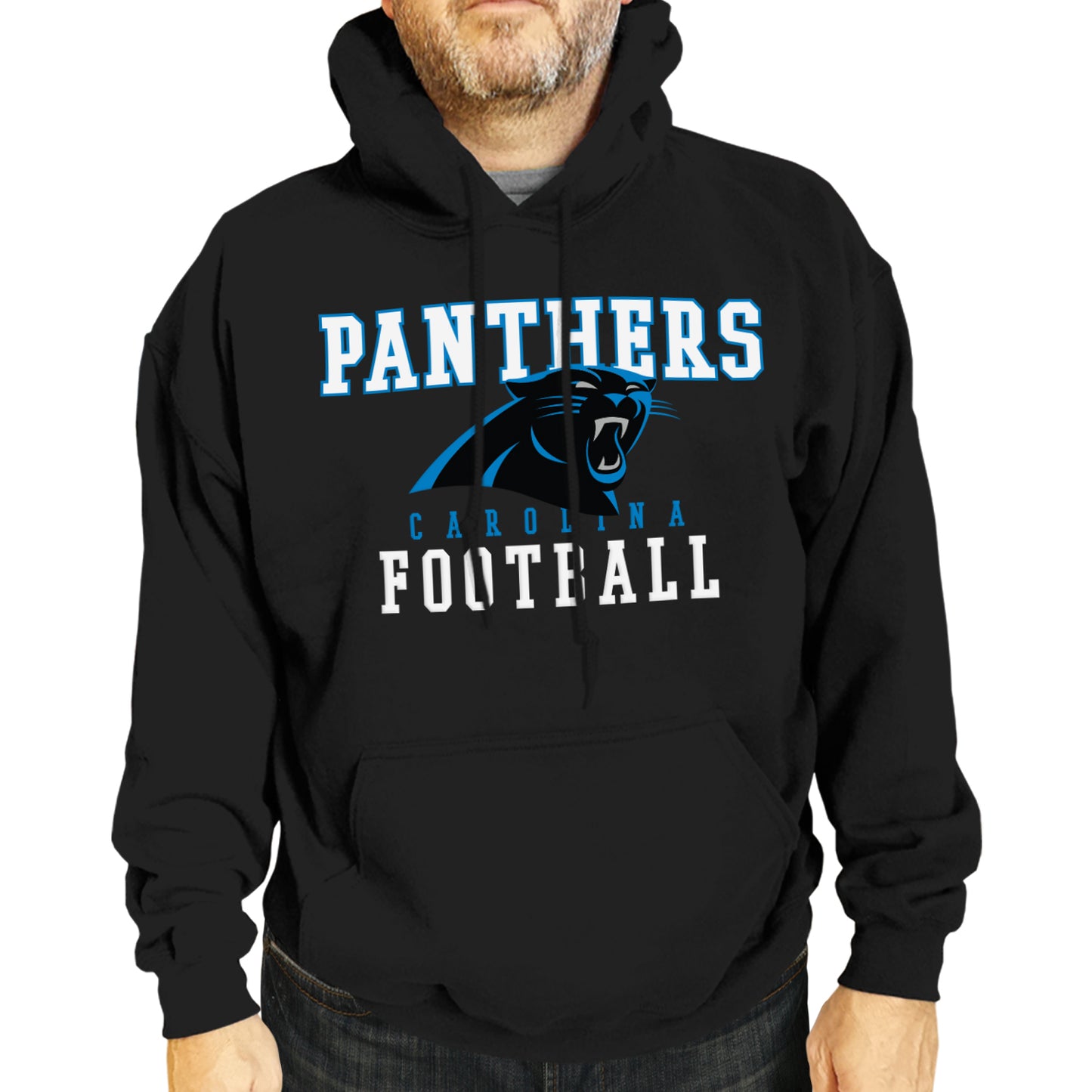 Carolina Panthers NFL Core Fan Adult Hooded Sweatshirt - Black