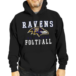 Baltimore Ravens NFL Core Fan Adult Hooded Sweatshirt - Black