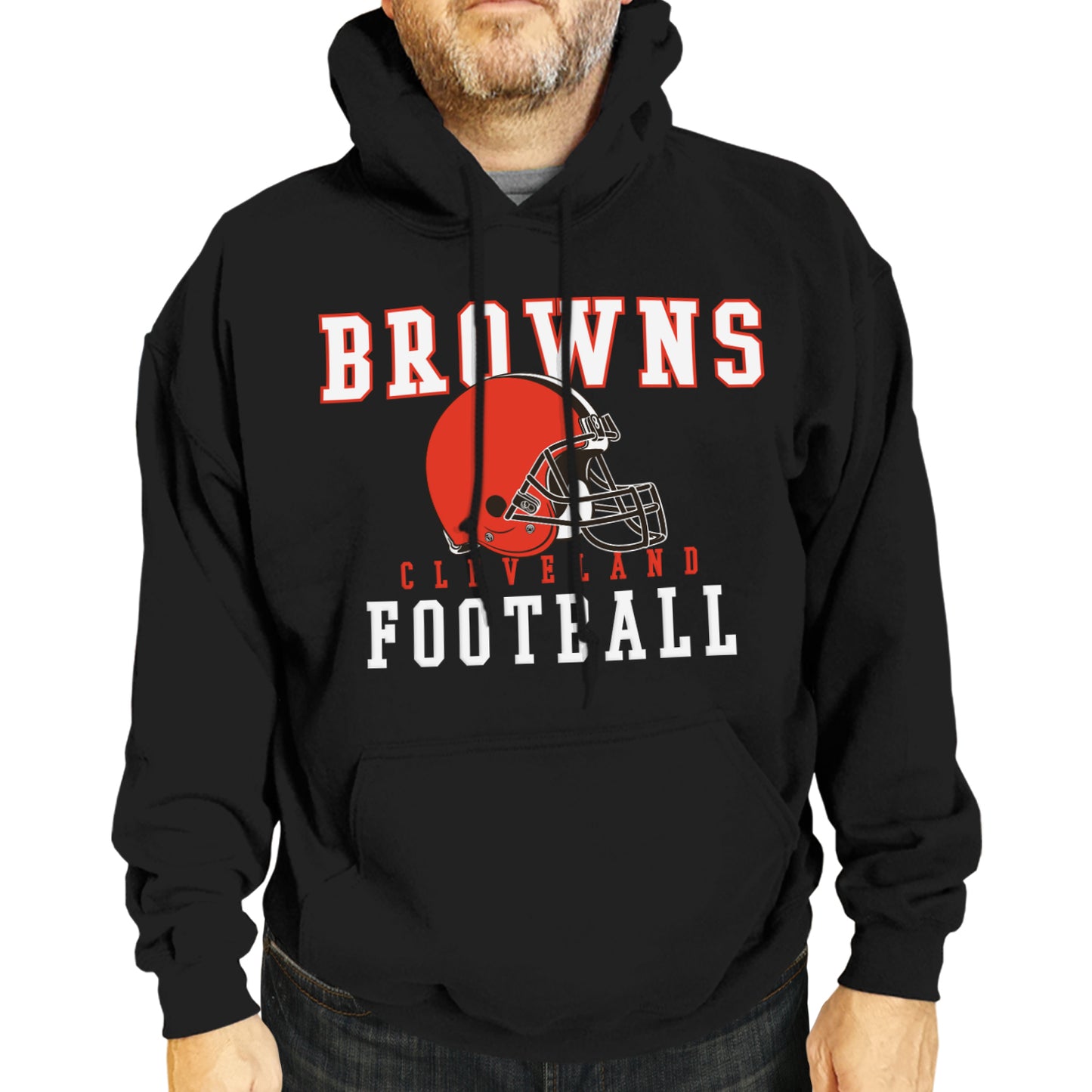 Cleveland Browns NFL Core Fan Adult Hooded Sweatshirt - Black