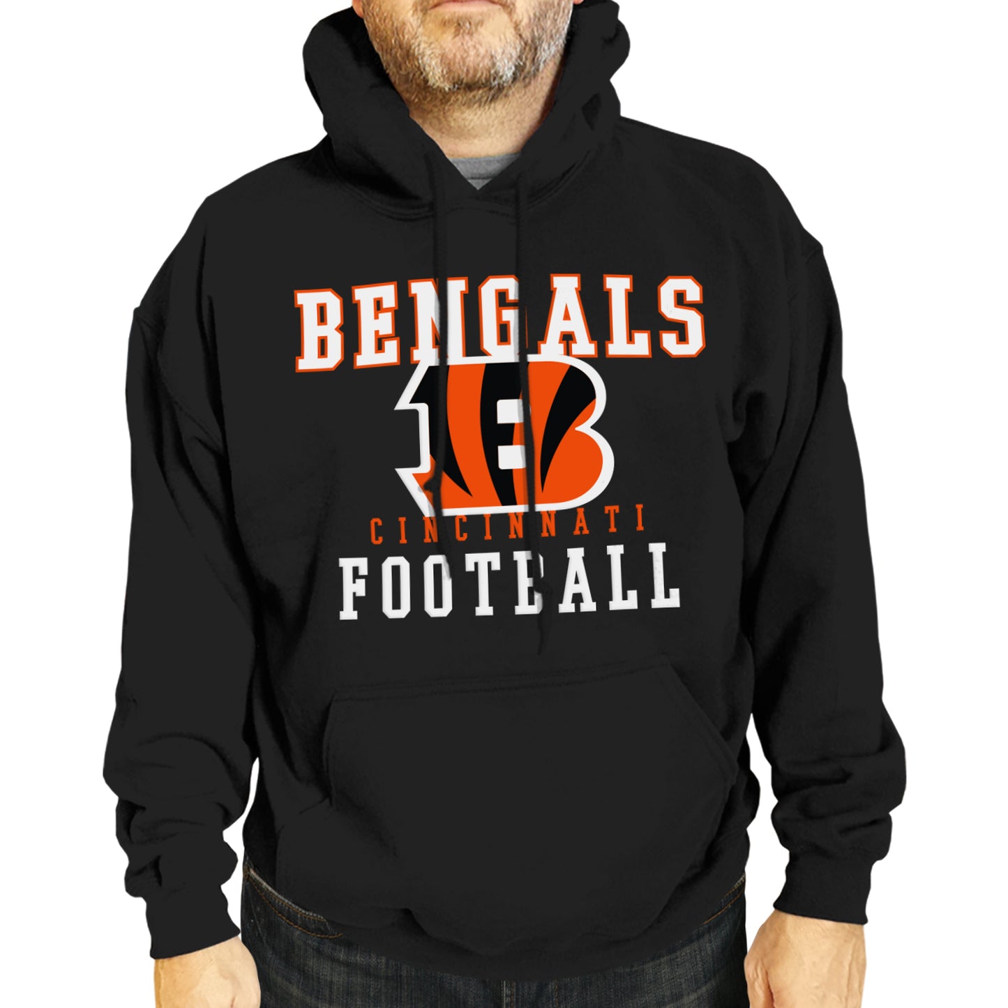 Cincinnati Bengals NFL Core Fan Adult Hooded Sweatshirt - Black