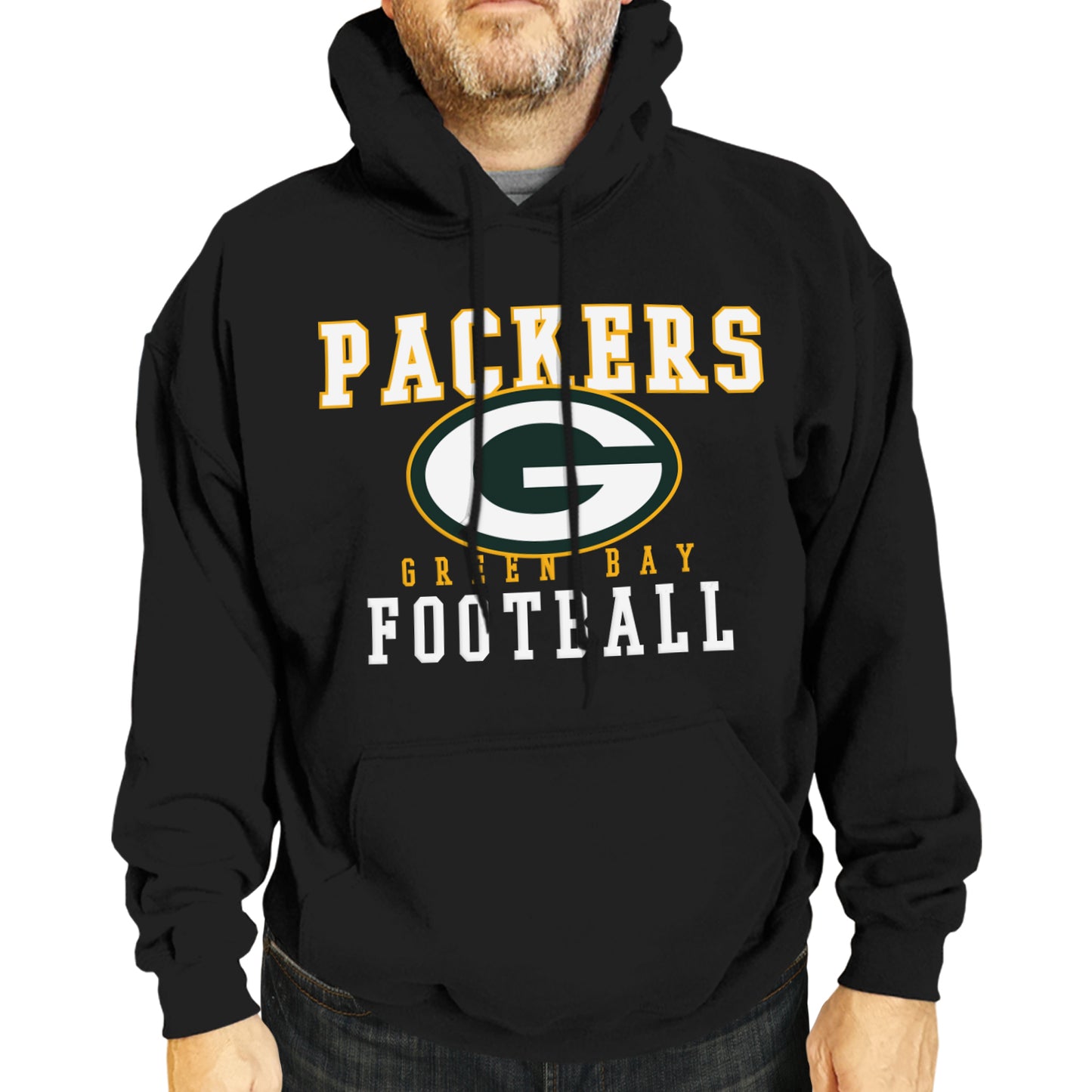 Green Bay Packers NFL Core Fan Adult Hooded Sweatshirt - Black