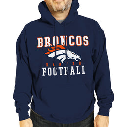 Denver Broncos NFL Core Fan Adult Hooded Sweatshirt - Navy
