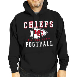Kansas City Chiefs NFL Core Fan Adult Hooded Sweatshirt - Black