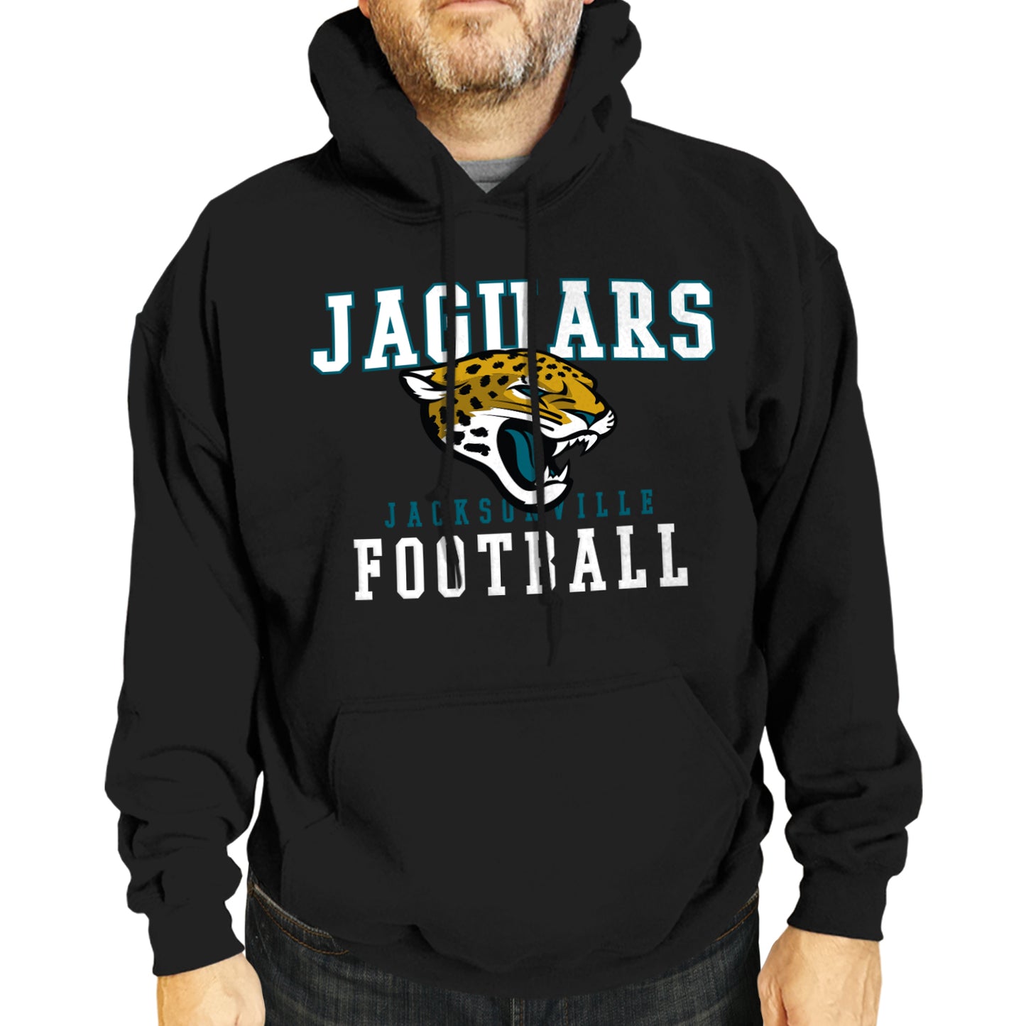 Jacksonville Jaguars NFL Core Fan Adult Hooded Sweatshirt - Black