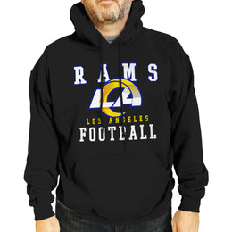 Los Angeles Rams NFL Core Fan Adult Hooded Sweatshirt - Black