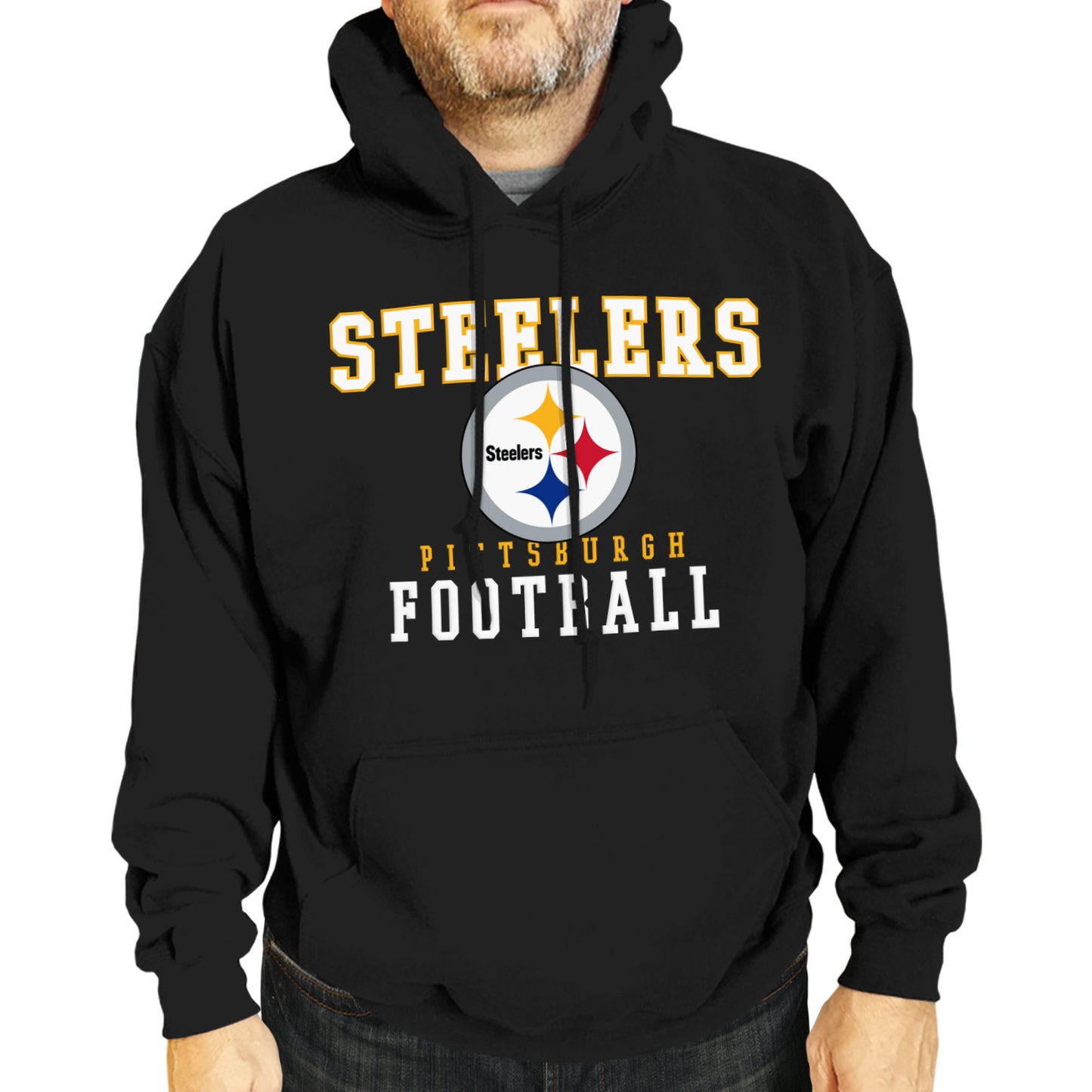 Pittsburgh Steelers NFL Core Fan Adult Hooded Sweatshirt - Black