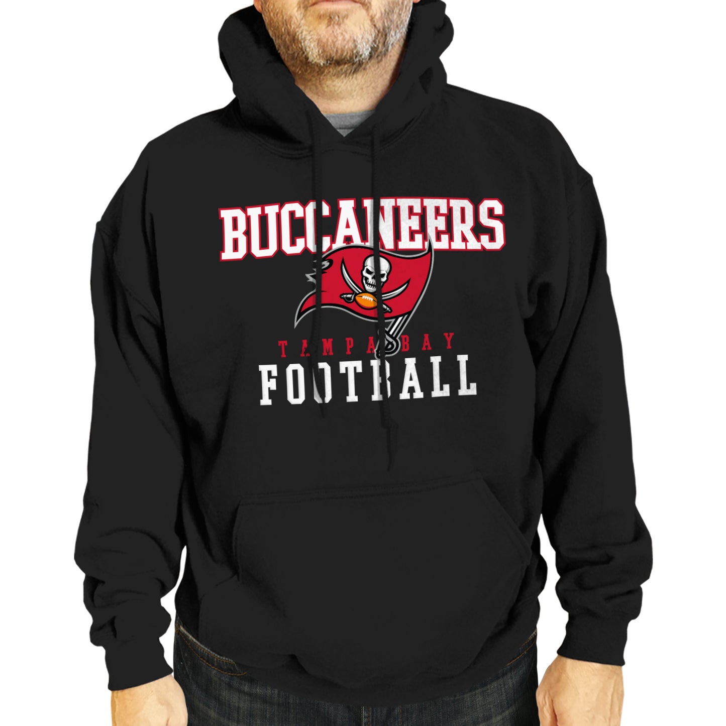 Tampa Bay Buccaneers NFL Core Fan Adult Hooded Sweatshirt - Black