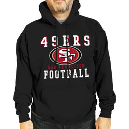 San Francisco 49ers NFL Core Fan Adult Hooded Sweatshirt - Black