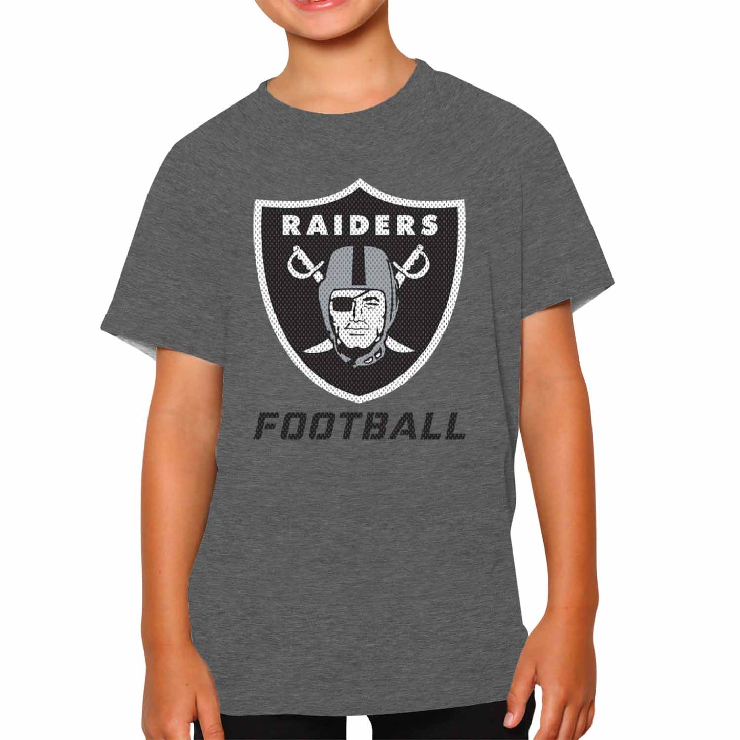 Las Vegas Raiders NFL Youth Run City Tee - Sport Gray