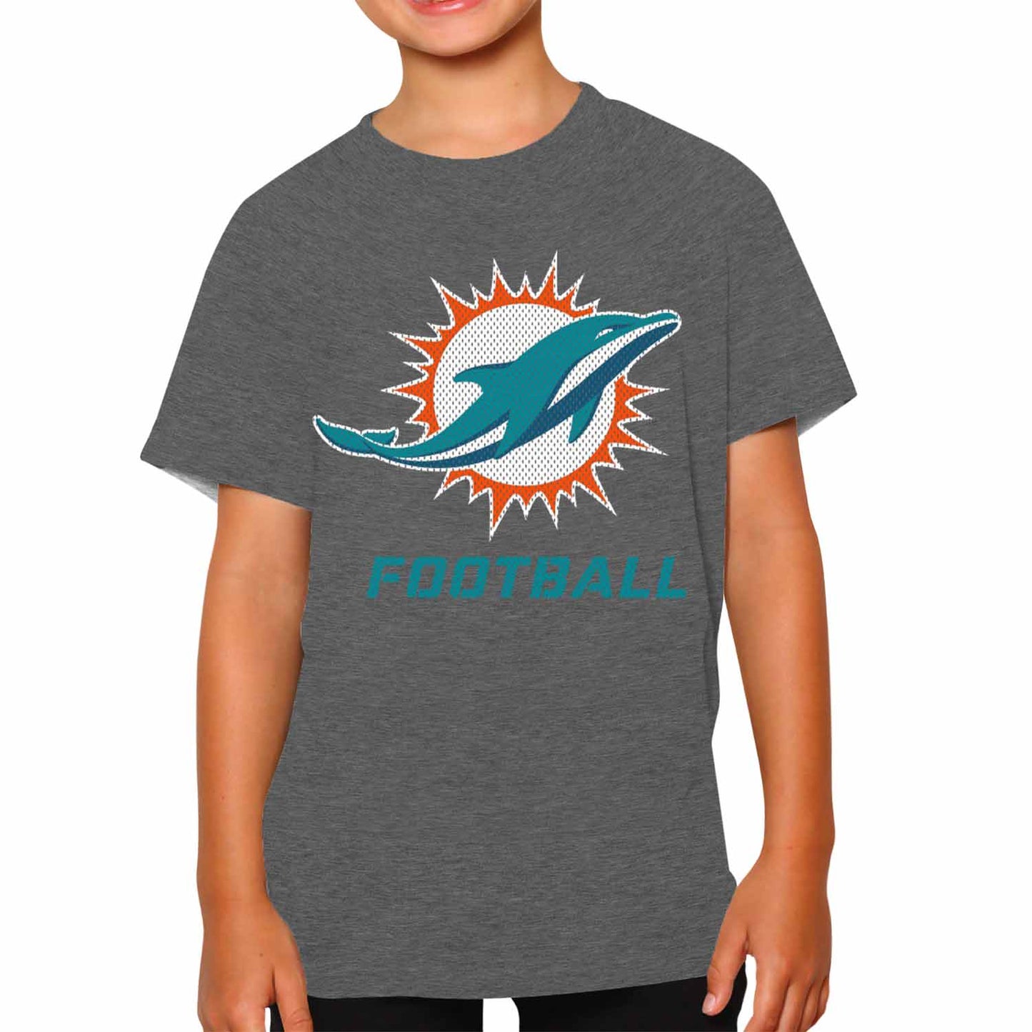 Miami Dolphins NFL Youth Run City Tee - Sport Gray