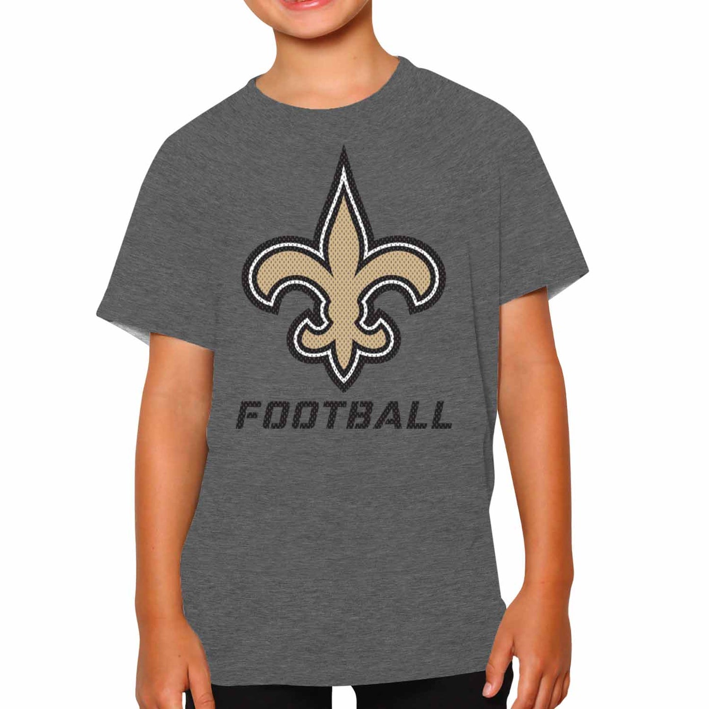 New Orleans Saints NFL Youth Run City Tee - Sport Gray