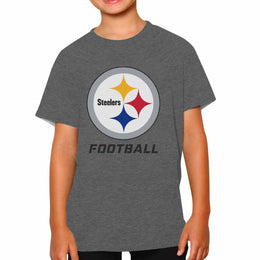 Pittsburgh Steelers NFL Youth Run City Tee - Sport Gray
