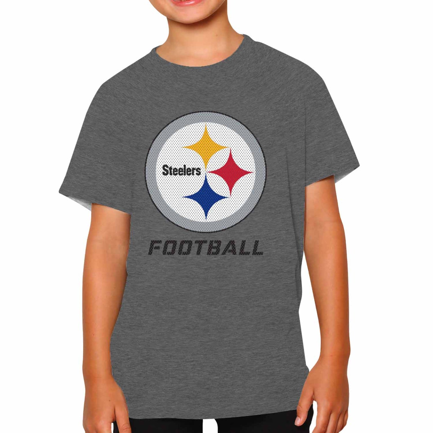 Pittsburgh Steelers NFL Youth Run City Tee - Sport Gray