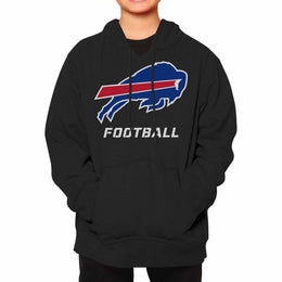 Buffalo Bills NFL Youth Run City Hoodie- Kids Pro Football Pullover Sweatshirt- Officially Licensed - Black