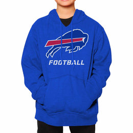 Buffalo Bills NFL Youth Run City Hoodie- Kids Pro Football Pullover Sweatshirt- Officially Licensed - Royal
