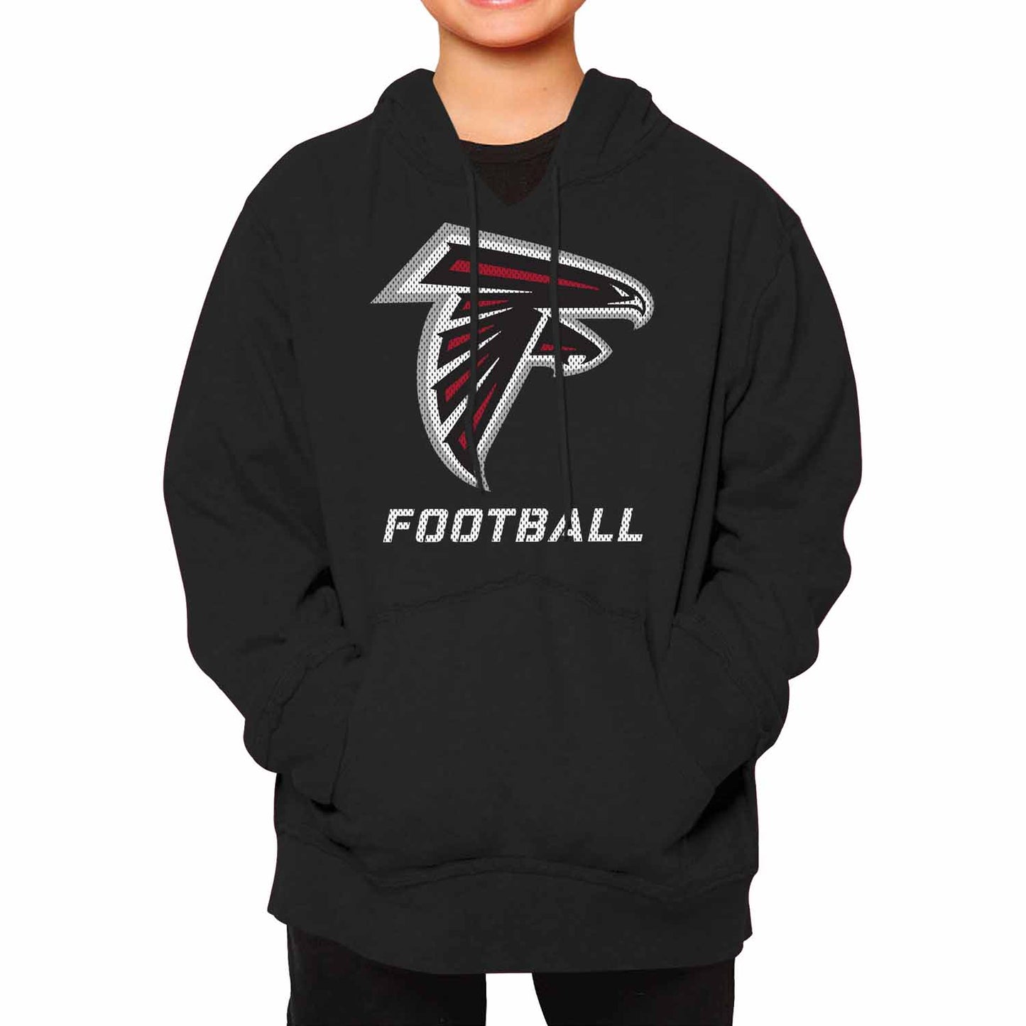 Atlanta Falcons NFL Youth Run City Hoodie- Kids Pro Football Pullover Sweatshirt Kids Clothes - Black