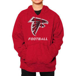 Atlanta Falcons NFL Youth Run City Hoodie- Kids Pro Football Pullover Sweatshirt- Officially Licensed - Red