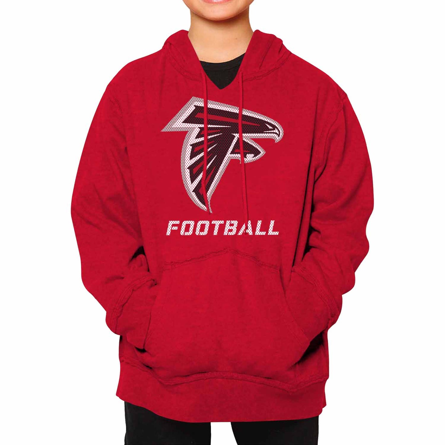 Atlanta Falcons NFL Youth Run City Hoodie- Kids Pro Football Pullover Sweatshirt Kids Clothes - Red