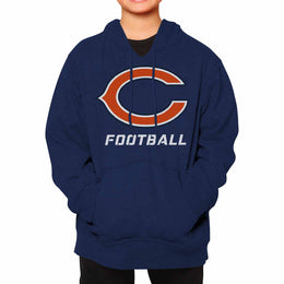 Chicago Bears NFL Youth Run City Hoodie- Kids Pro Football Pullover Sweatshirt- Officially Licensed - Navy