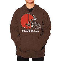 Cleveland Browns NFL Youth Run City Hoodie- Kids Pro Football Pullover Sweatshirt- Officially Licensed - Brown
