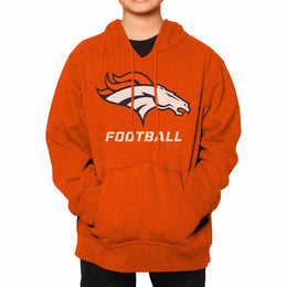 Denver Broncos NFL Youth Run City Hoodie- Kids Pro Football Pullover Sweatshirt- Officially Licensed - Orange