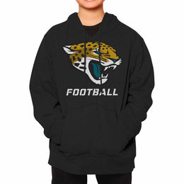 Jacksonville Jaguars NFL Youth Run City Hoodie- Kids Pro Football Pullover Sweatshirt- Officially Licensed - Black